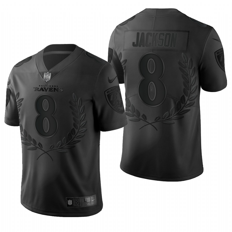 2020 New Men Baltimore Ravens 8 Jackson Black Limited NFL Nike jerseys